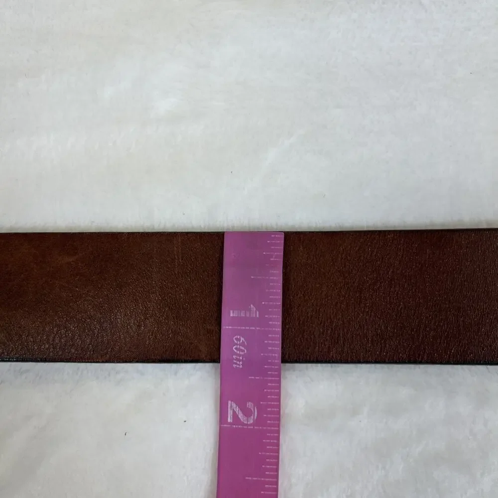 Kenneth Cole Mens Brown Genuine Leather 38/95 -1.5